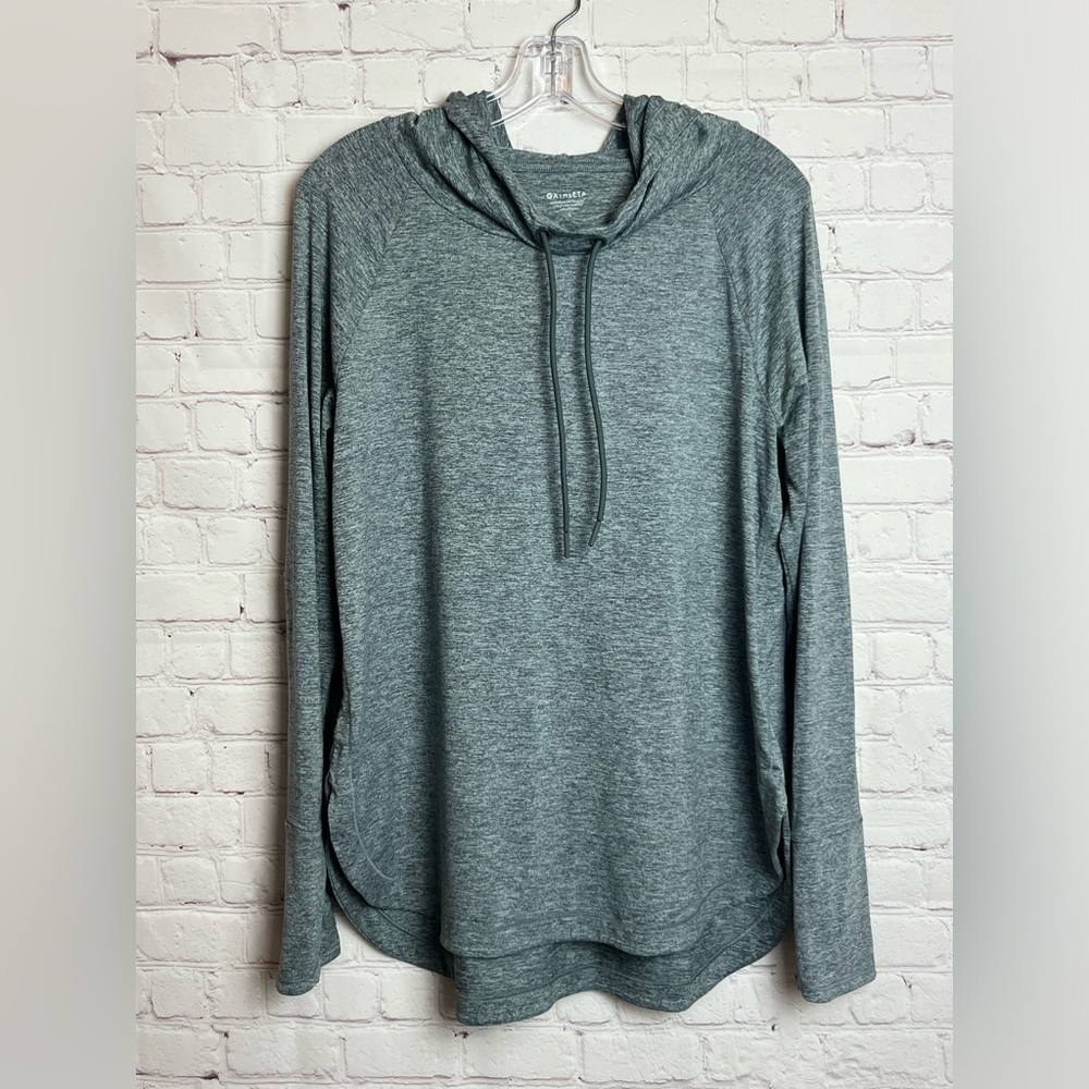 Athleta Gray Relaxed Long Sleeve Hoodie